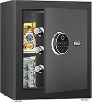 HSGCJS Biometric Fingerprint Safe, Home Safe Box with full Digital Keypad,Security Safe For Home,Office and Hotel-1.93 Cubic Feet