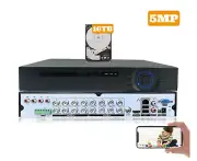 16CH 5MP DVR Digital Video Recorder for CCTV Security System 16TB Hard Drive