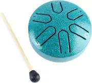Hand Pan Drum, Empty Spirit Drum Carbon Steel Solid Wood Exquisite 6 Notes fo...