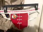 Andrew Christian Red Football jockstrap Sz. Large NWT OOP
