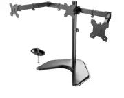 HUANUO HNCM6 Triple Computer Monitor Stand - Up To 24” Screens TV PC Dual Screen