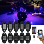 10xRGB LED Pods Rock Light Underbody Neon Lamp For Can-Am Spyder F3 RS RT ST