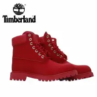 在飛比找蝦皮購物優惠-Timberland 磨砂皮 - 紅色抗疲勞戶外經典高幫靴子