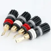 HIFI 24K Gold Plated Binding Post Speaker Terminal Connector Amplifier DIY Plug