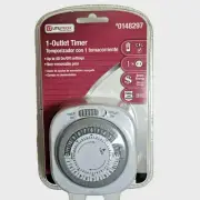Utilitech 1-Outlet Indoor Daily Timer Mechanical