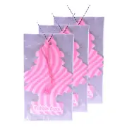 Little Trees Cardboard Hanging Car, Home & Office Air Freshener, Bubble Gum -3PK