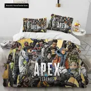 f1176 Bed Sheets A-Apex Legends Game Gamer Cartoon Comforter Bedding Set,Duvet Cover Bed Set Quilt Cover Pillowcase,king Queen Size Bedding SetBed S