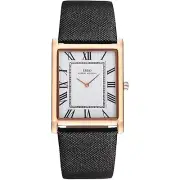 Men Watches 7MM Ultra-Thin Rectangle Dial Watch Classic Quartz Wristwatch