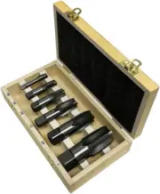 6 Pc NPT Pipe Taps Threader Set, Carbon Steel, Size 1/8",1/4",3/8",1/2",3/4",1"