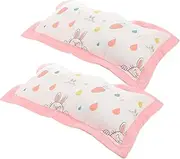 VICASKY Mini Travel Pillowcase for Kids Toddler Pillow Case Muslin Pillowcase with Cute Cartoon Design Machine Washable for Boys Girls Portable Pillow Case for Travel Bed