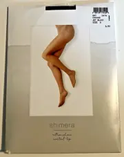 Shimera Ultra Sheer Control Top Pantyhose Light Coverage Hose Size D, Jet Black