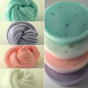 60/100ML Rainbow Cotton Cloud Slime Fluffy Mud Stress Relief Toy Plasticine