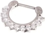 [Lovisa] Surgical Steel Cubic Zirconia Sun Septum Ring | Premium PVD Rhodium-Plating | Hypoallergenic | On Trend Designs