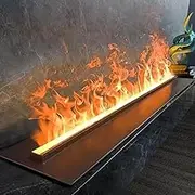 Electric Vapor Fireplace, 3D Water Vapor Fireplace with Multicolor Flame, Led Indoor Embedded Touchable Atomized Flame,Automatic Water Filling, No Heater,1200mm