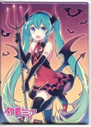 Hatsune Miku Anime Halloween Image Refrigerator Magnet NEW UNUSED