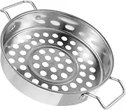 TOPPERFUN Stainless Steel Large Hole Strainer Scoop Cool Shrimp Making Tool for Hot Pot Stews and Dumplings Handheld Cooking Ladle for Safe Food Serving and Frying