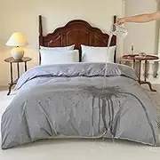 Waterproof Duvet Protector King, Incontinence Reversible Liner, Single Side Protective Cover for Bed or Couch, for Kids, Elder, Pets, Dog, Cat (Gray, King)