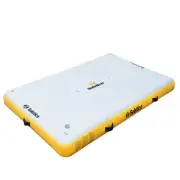 Swim Central 6-Ft YellowWhite Inflatable Dock Solstice Drop Stitch Handles