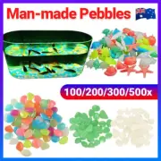 UP TO 500X Pebbles Stone Glow in the Dark Rock Fish Tank Stones Garden Road