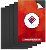Flexible Magnets Self Adhesive Magnetic Sheets - Make Anything a Magnet! Premium Quality Peel and Stick Magnets by (100, 4'' x 6'' x 20 mil)