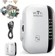 WiFi Extender, Signal Booster Up to 5000sq. ft and 50+ Devices, Long Range Amplifier with Ethernet Port, WiFi Range Extender, Wireless Internet Repeater, 1-Key Setup, Access Point AU Plug