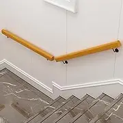 Wooden Staircase Handrails Wall Mounted Handrails for Indoor Stairs Railings 1m 1.5m 2m 2.5m 3m, Outdoor Step Decking Grab Rail, Hand Rails for Home Corridor(15ft/450cm)