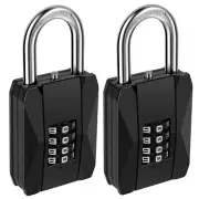 2xGym Locker Lock Waterproof Gym Lock 4 Digit Resettable Code Combination Lock