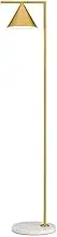 Indoor Floor Lamps Adjustable Copper Floor Lamp with Vertical Cone Shaped Living Room Bedroom Study Reading Lamp Black Gold Floor Lamp (Excluding Light Source) Standing Lamp(White)