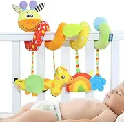 Stroller Activity Toy | Stuffed Giraffe Baby Stroller Toys with Squeaker,Interactive Game for Sensory Exploration and Engagement