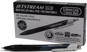uni-ball 019810000 1 mm Jetstream Sport RT Rollerball Pen - Black Pack of 12