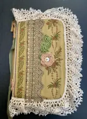 Beautiful Junk Journal Victorian Pockets Ribbon Lace Tea Dyed Paper Trims