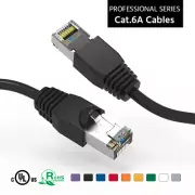 15Ft CAT6A Shielded (SSTP) Ethernet Network Booted Cable Black