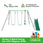 Lifespan Kids Hurley 2 Metal Swing Set with Slide