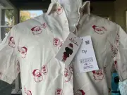NEW Denim & Flower Ricky Singh Santa Face Christmas Shirt Slim Fit Size Medium