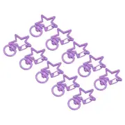 Swivel Clasps Snap Hook, Star Shape Lobster Claw Clasp for DIY Purple 16Pcs