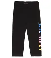 [Versace Kids] Versace Kids Baby printed jersey leggings M 24 black