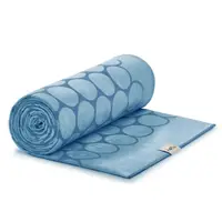 在飛比找PChome商店街優惠-Agoy 瑜珈鋪巾 壁虎鋪巾 (圈圈款) - 海洋藍 (送防