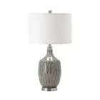 Crestview Collection Carlisle Gray Ceramic Vase Table Lamp