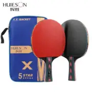 2pc PingPong Rackets Set 5/6Star Offensive Table Tennis Racket with Fine Control