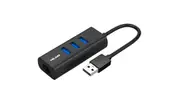 Volans 3-Port USB 3.0 Hub + RJ45 Gigabit Ethernet Adapter [VL-HJ45]