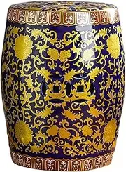 Ceramic Drum Table Decorative Garden stools, Decorative Ceramic Garden Stool, Glazed Hollow Floral Shoe-Changing Stool Drum Stool, Suitable for Outdoor Garden, Living Room,