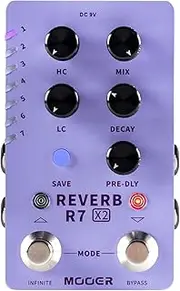 Mooer Audio R7 X2 Reverb Dual Footswitch Stereo Reverb Pedal