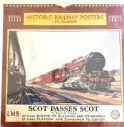HISTORIC RAILWAY POSTERS 1998 CALENDER. SEALED ORIGINAL PACKAGING & ENVELOPE.