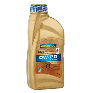 【RAVENOL 日耳曼】ECS SAE 0W-20 SN全合成節能機油(4入組 油電車)