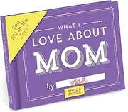 Knock Knock What I Love About Mom Book Fill in The Love Fill-in-The-Blank Book Gift Journal, 4.5 x 3.25-inches
