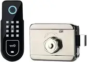 Tuya App Fingerprint Smart Door Lock Gate Password Card Rim Bolt Lock Electronic Door Lock
