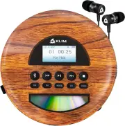 Portable CD Player Walkman + Long-Lasting Battery FM, Bluetooth - Ideal for Cars