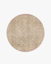 185' Round | Machine Washable Runner Rug | Kid & Pet Friendly | Indoor Rug | Simply Severn Soft Pink Rug by Morris & Co. | Ruggable