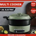 MultiCooker 1.8L Electric Hot Pot Grill Pan Deep Muffin Plate Slow Cooker Rice