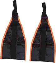 GOOHOCHY 1Pair Nylon Pull Up Belts for Abdominal Training Thickened Straps for Home Gym Workouts Chin Up Bar Compatible Orange Black Fitness Equipment